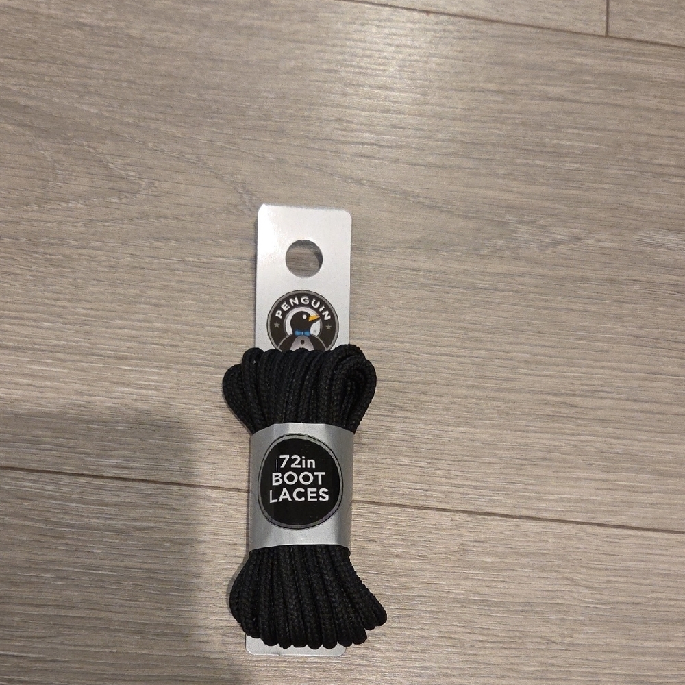 Nwt Penguin 72-in Black Boot Laces